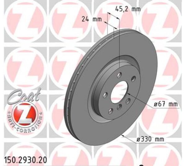MKF Front Brake Disk Set  طقم طنابير امامي